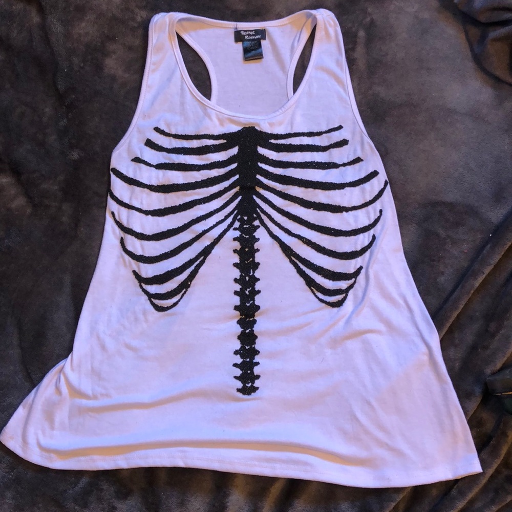 Teenage Runaway beaded rib cage tank top
